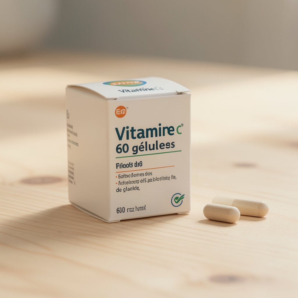 Boîte Kaltevo Zinc et Vitamine C de 60 gélules sur une table en bois clair